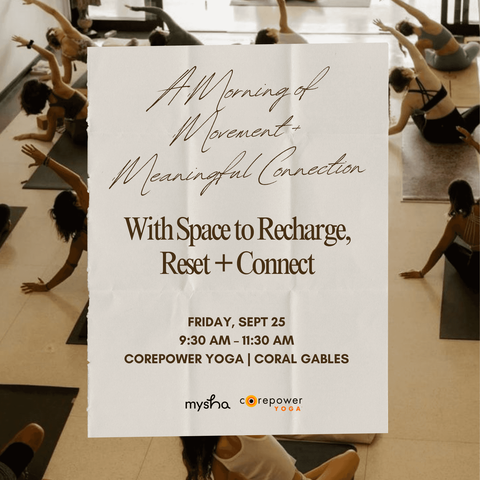 MIA: Move & Connect with CorePower Coral Gables