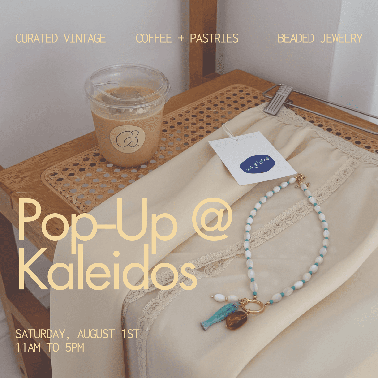 Pop-Up! Vintage, Coffee, Pastries, & Beaded Jewelry