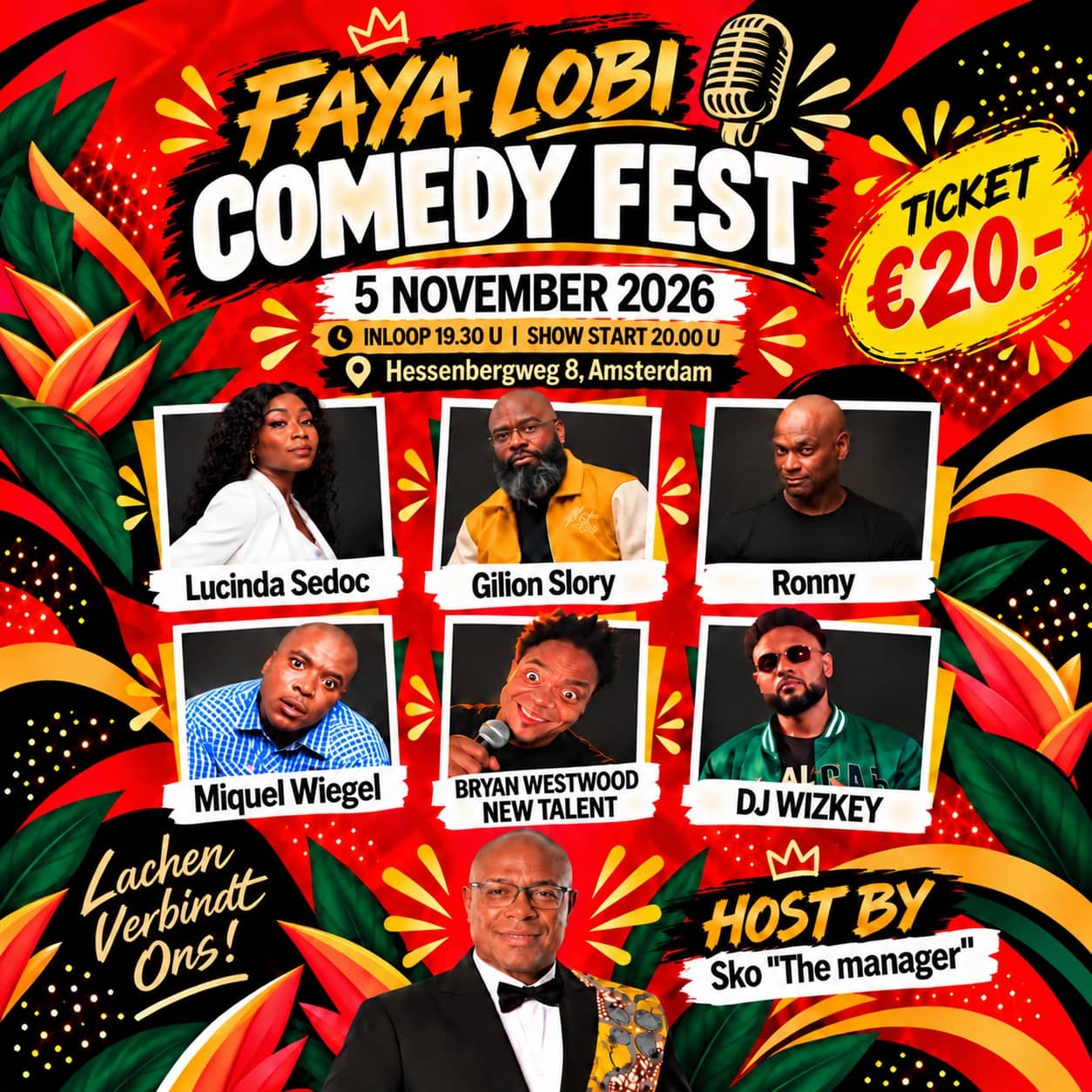 The Extra Mile Community presenteert: Faya Lobi Comedy Fest