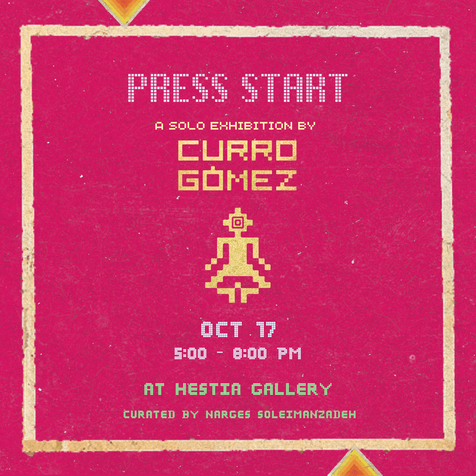PRESS START | Solo Exhibition by Curro Gómez at Hestia Gallery