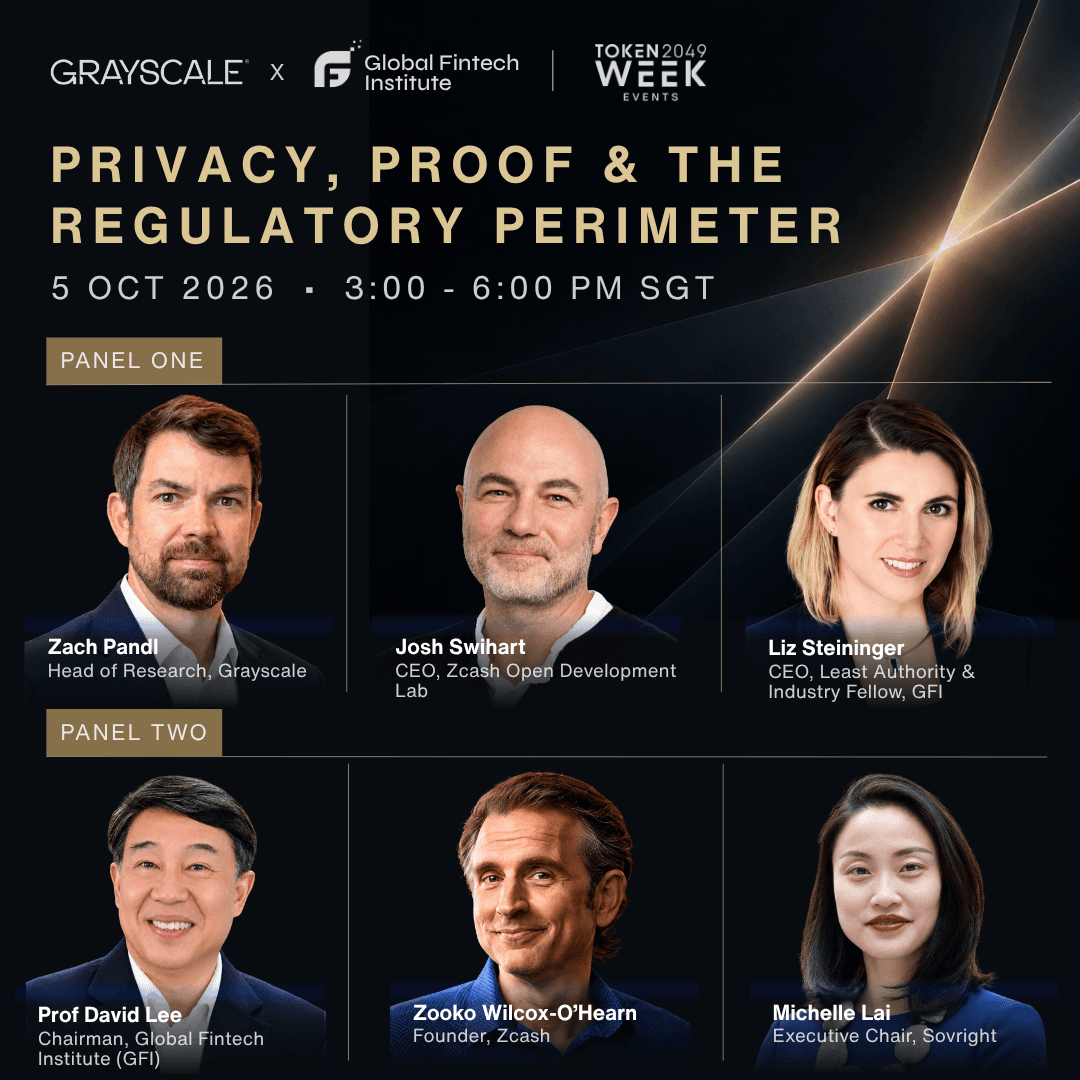 Grayscale x Global Fintech Institute: Privacy, Proof and the Regulatory Perimeter