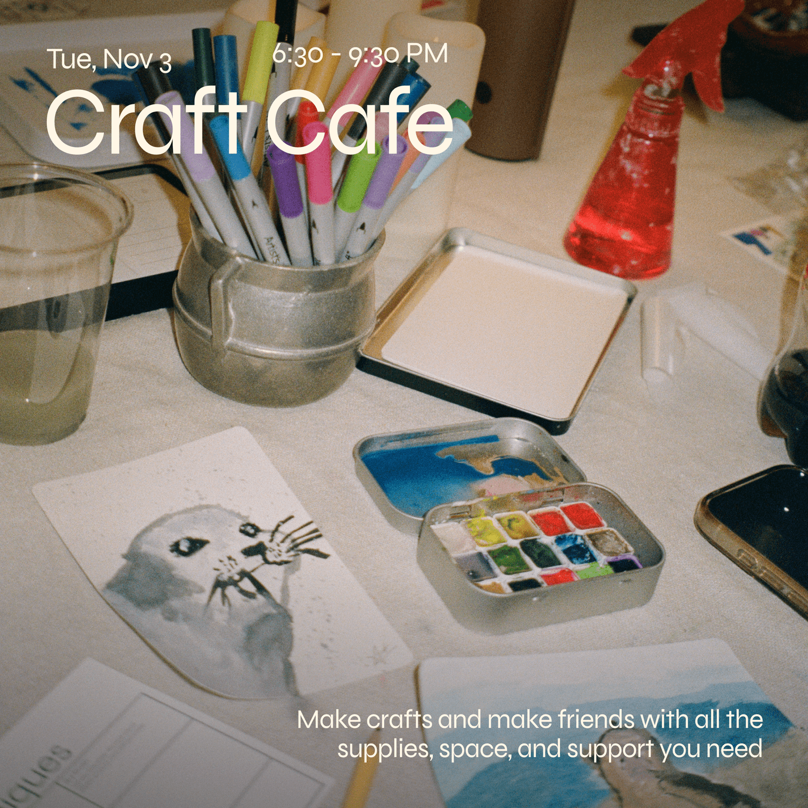 Craft Cafe: Make friends, Make crafts