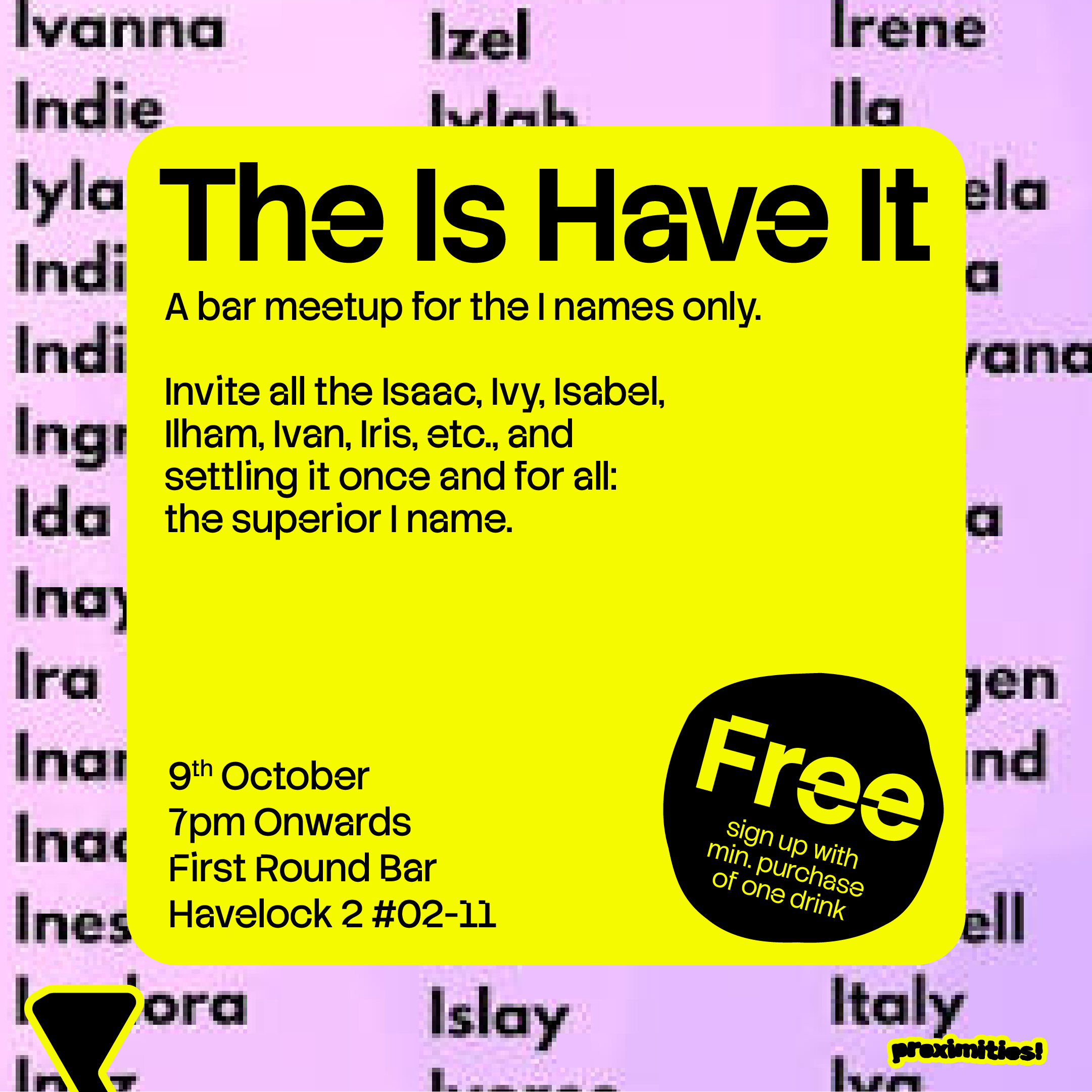 The I's Have It: A meetup for the I names