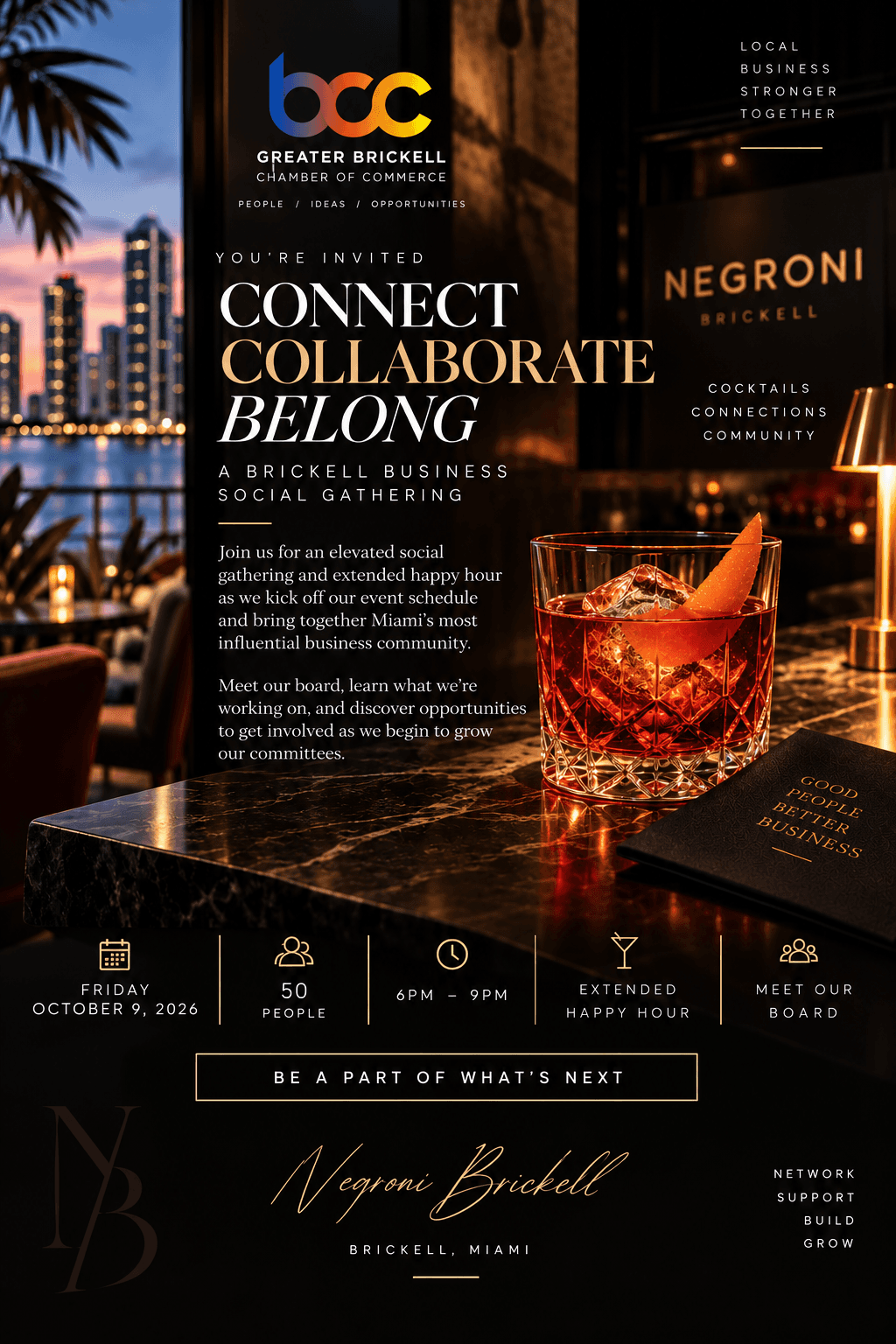 Greater Brickell Chamber- Negroni Happy Hour