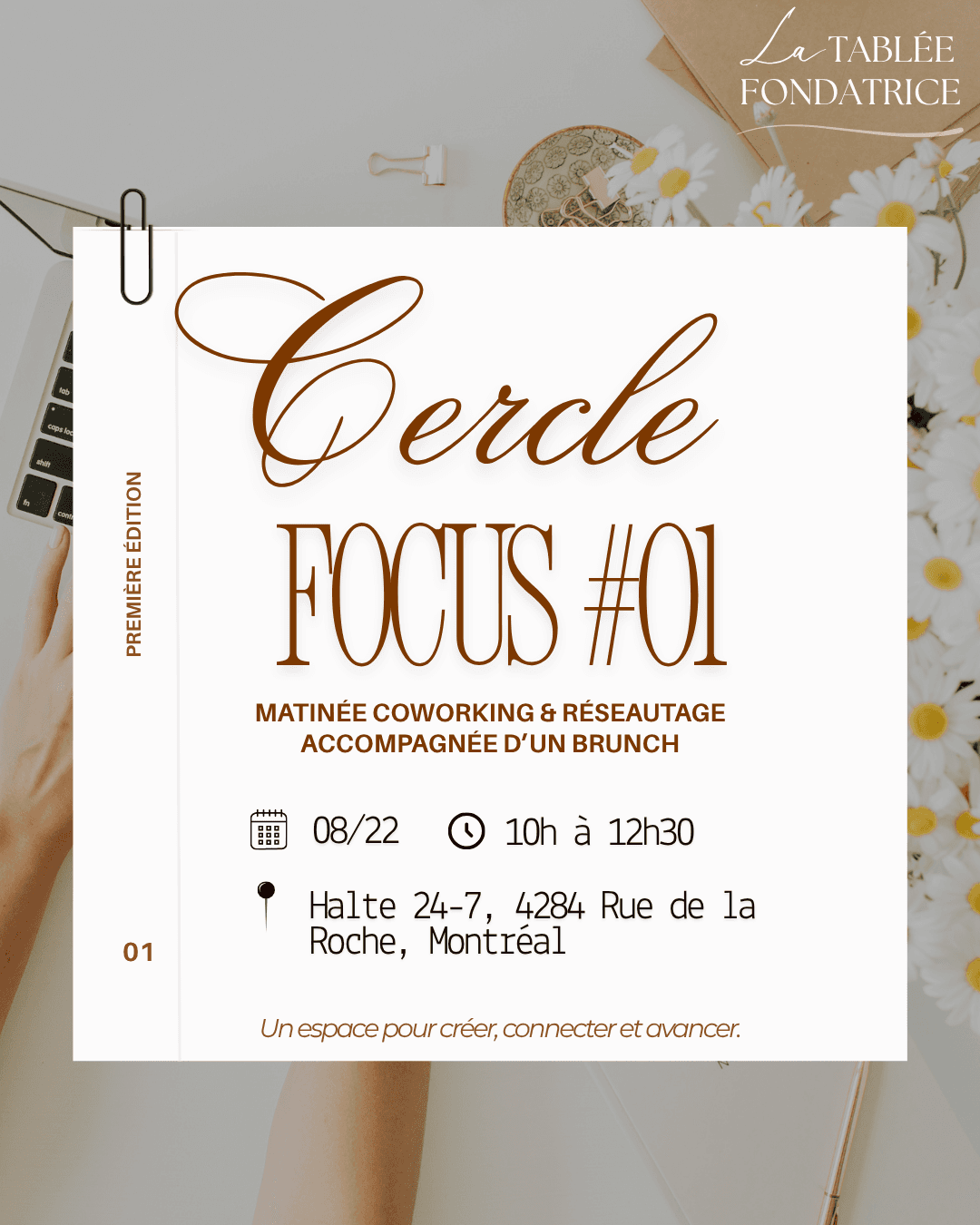 Cercle Focus #01 – Coworking, Réseautage & Brunch / Coworking, Networking & Brunch