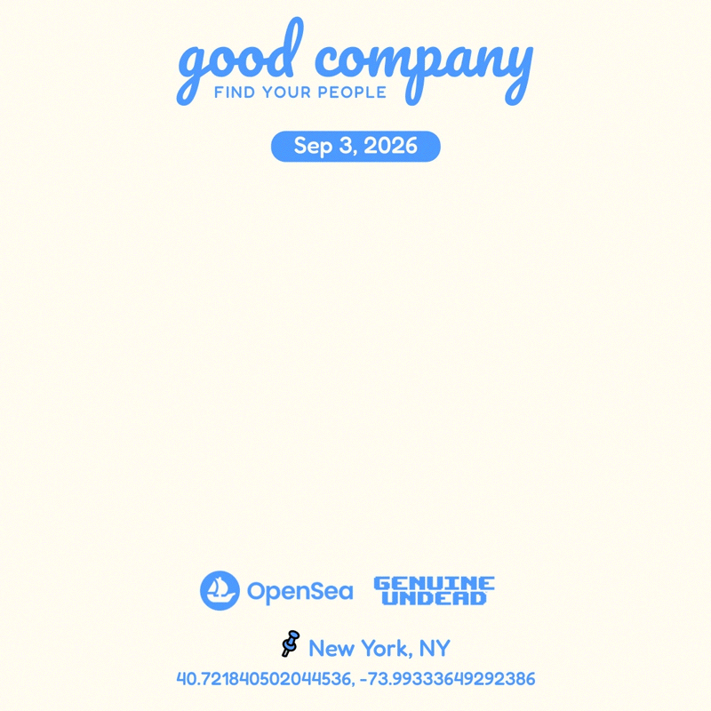 Good Company NFTNYC Close Out