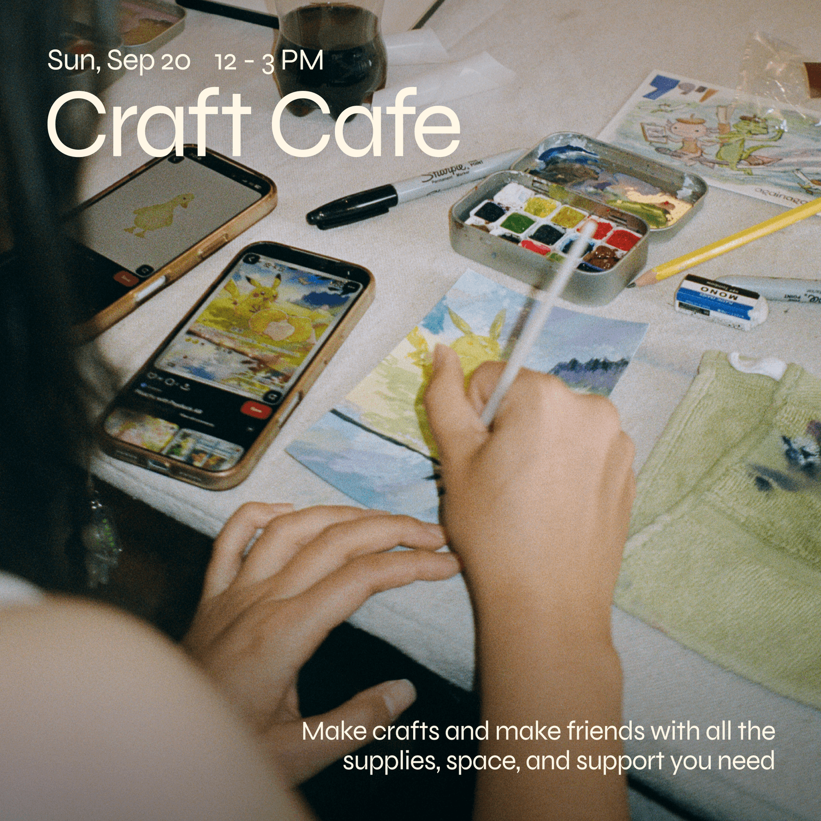 Craft Cafe: Make friends, Make crafts