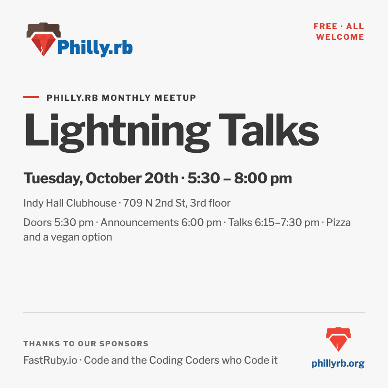 Philly.rb Lightning Talks