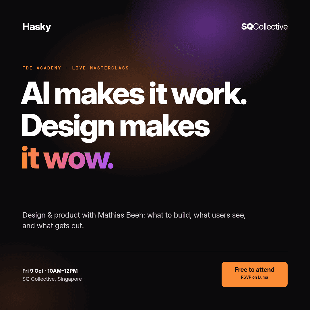 Forward Deployment Academy: AI makes it work. Design makes it wow.