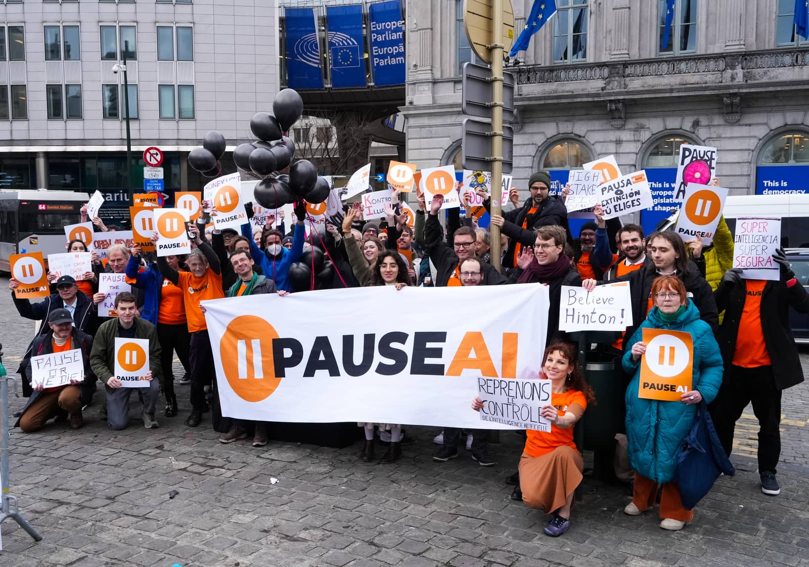 PauseAI Demonstration: The Timeline (Brussels)