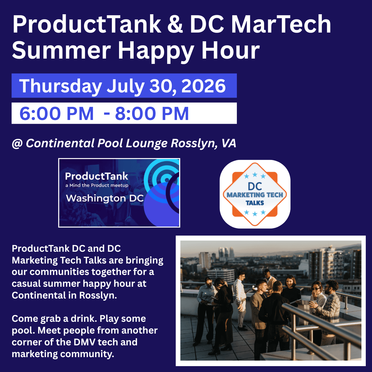 DMV Marketing & Product Happy Hour: Meet, Connect & Have Fun