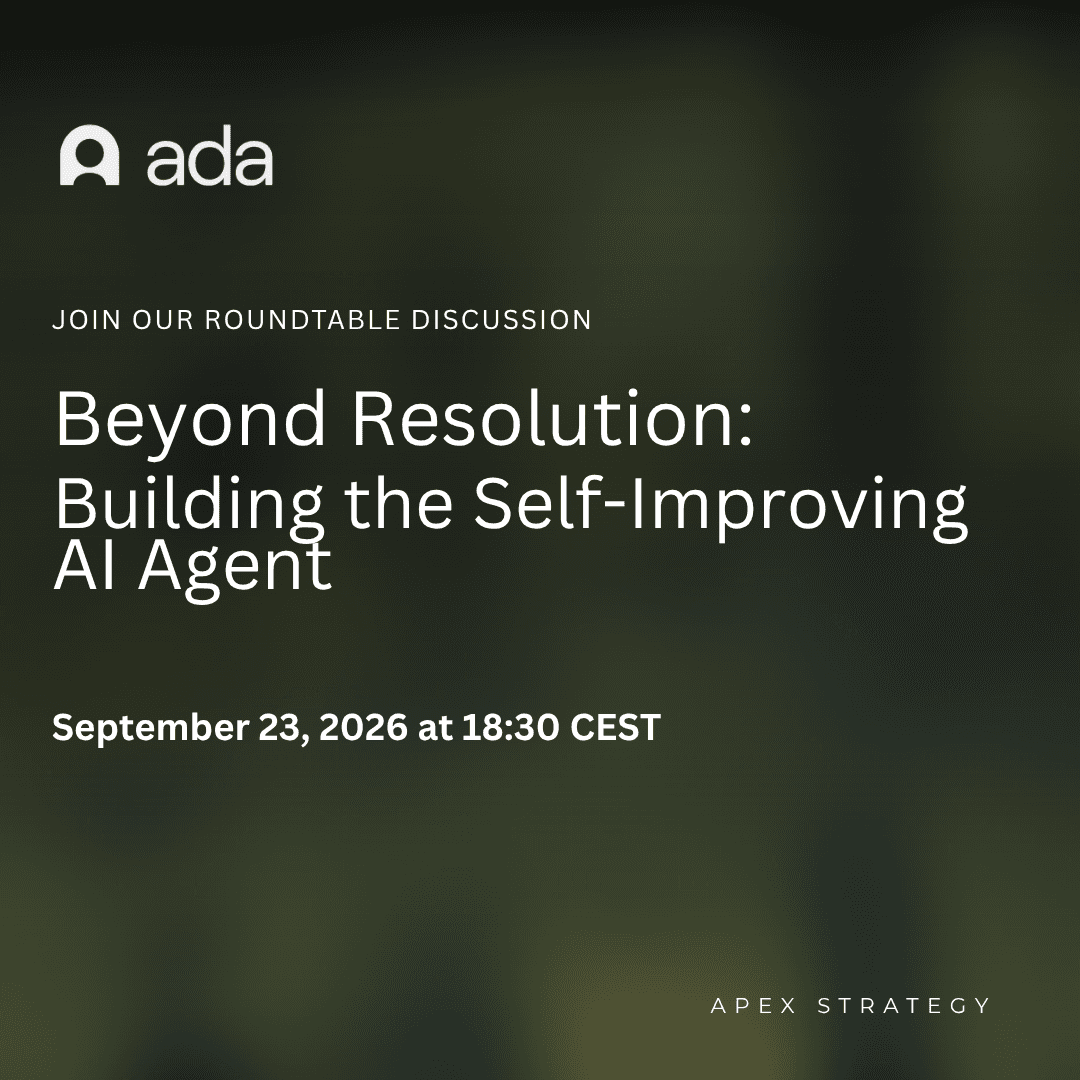 Join us for Beyond resolution: Building the Self-Improving AI Agent