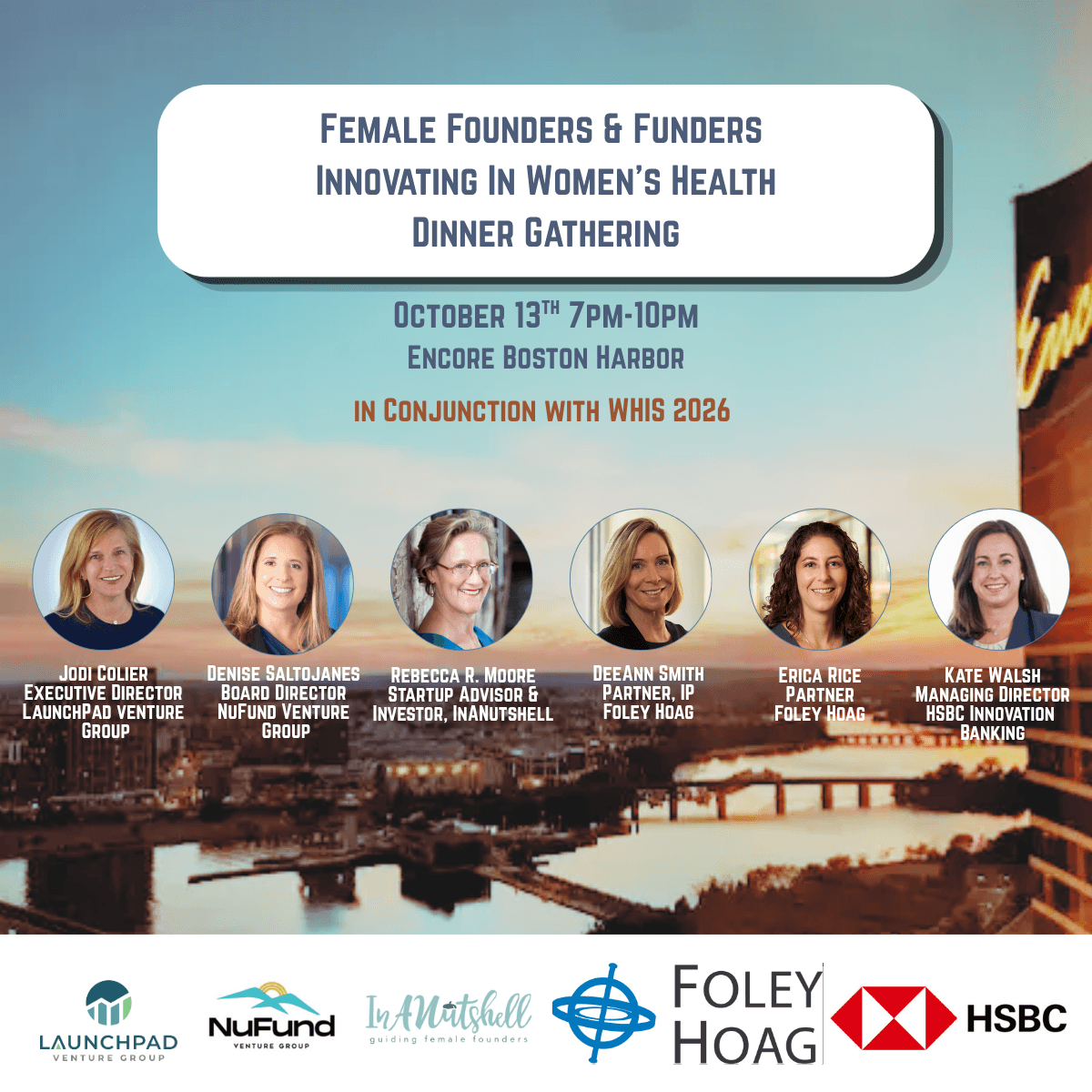 Innovators in Women's Health Female Founder & Funder Dinner Reception