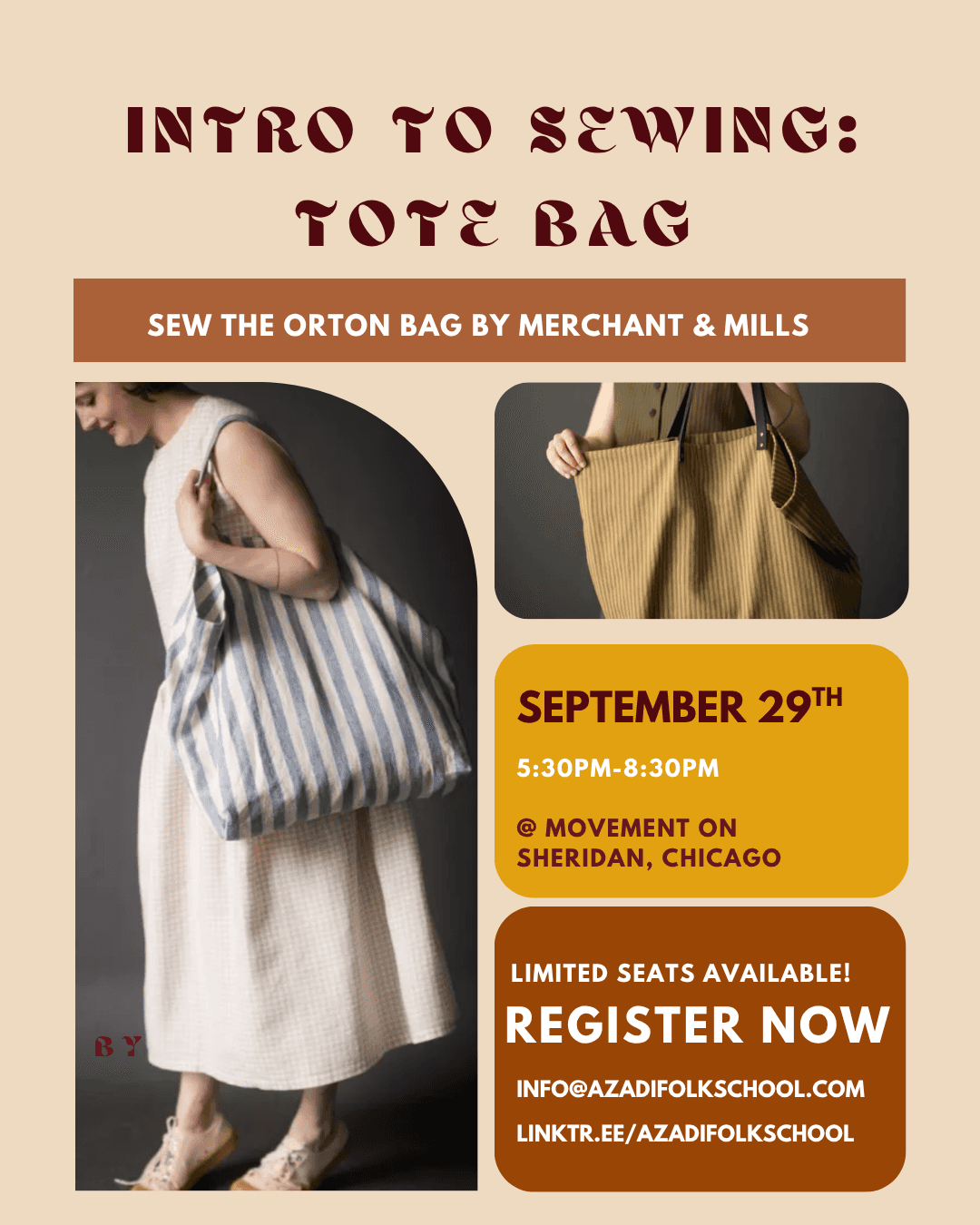 Intro to Sewing: Tote Bag