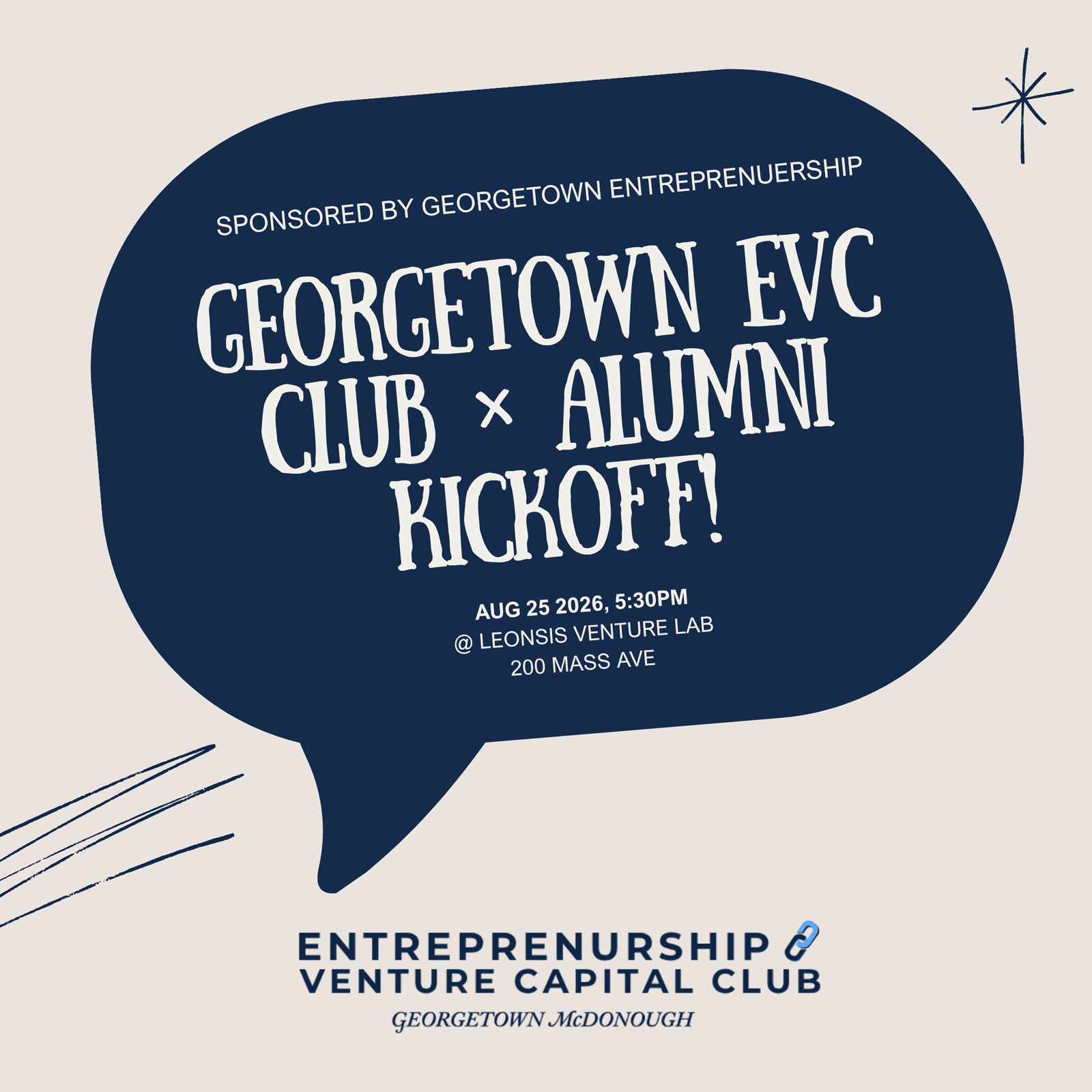 Georgetown EVC Club × Alumni Kickoff!