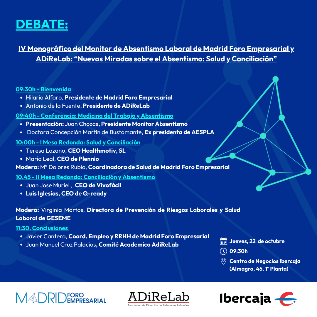 IV Monográfico del Monitor de Absentismo Laboral de Madrid Foro Empresarial y ADiReLab