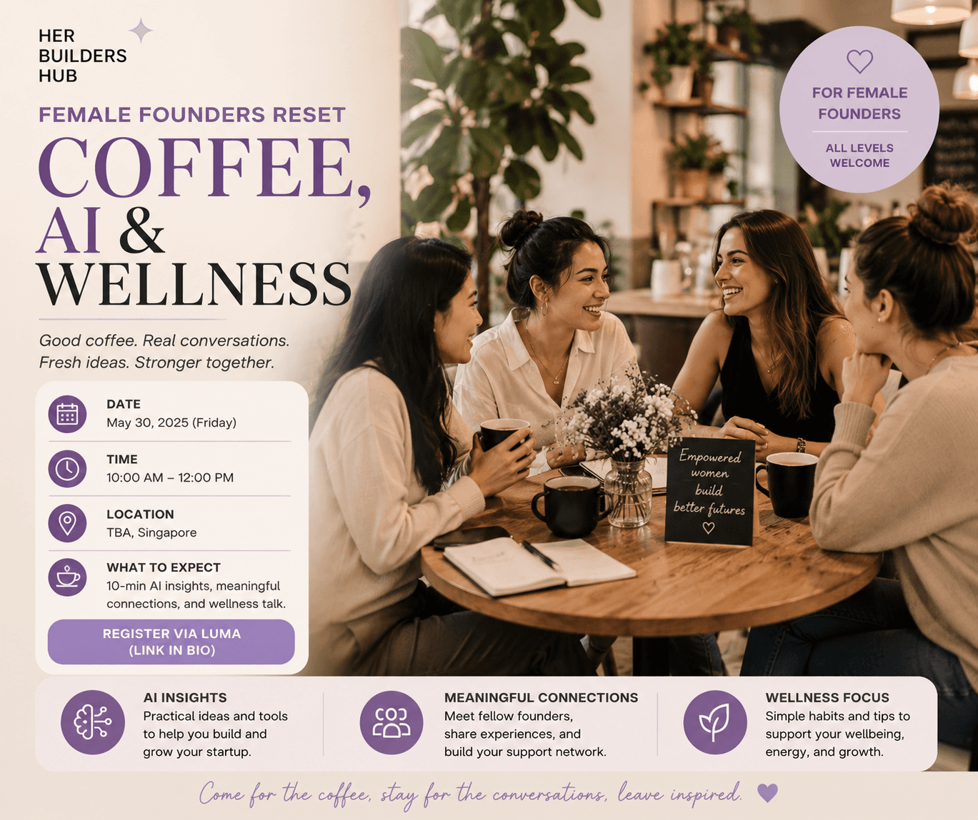 Female Founders Reset: Coffee, AI & Wellness