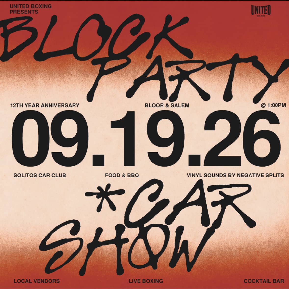 UNITED BOXING 12 YEAR ANNIVERSARY BLOCK PARTY
