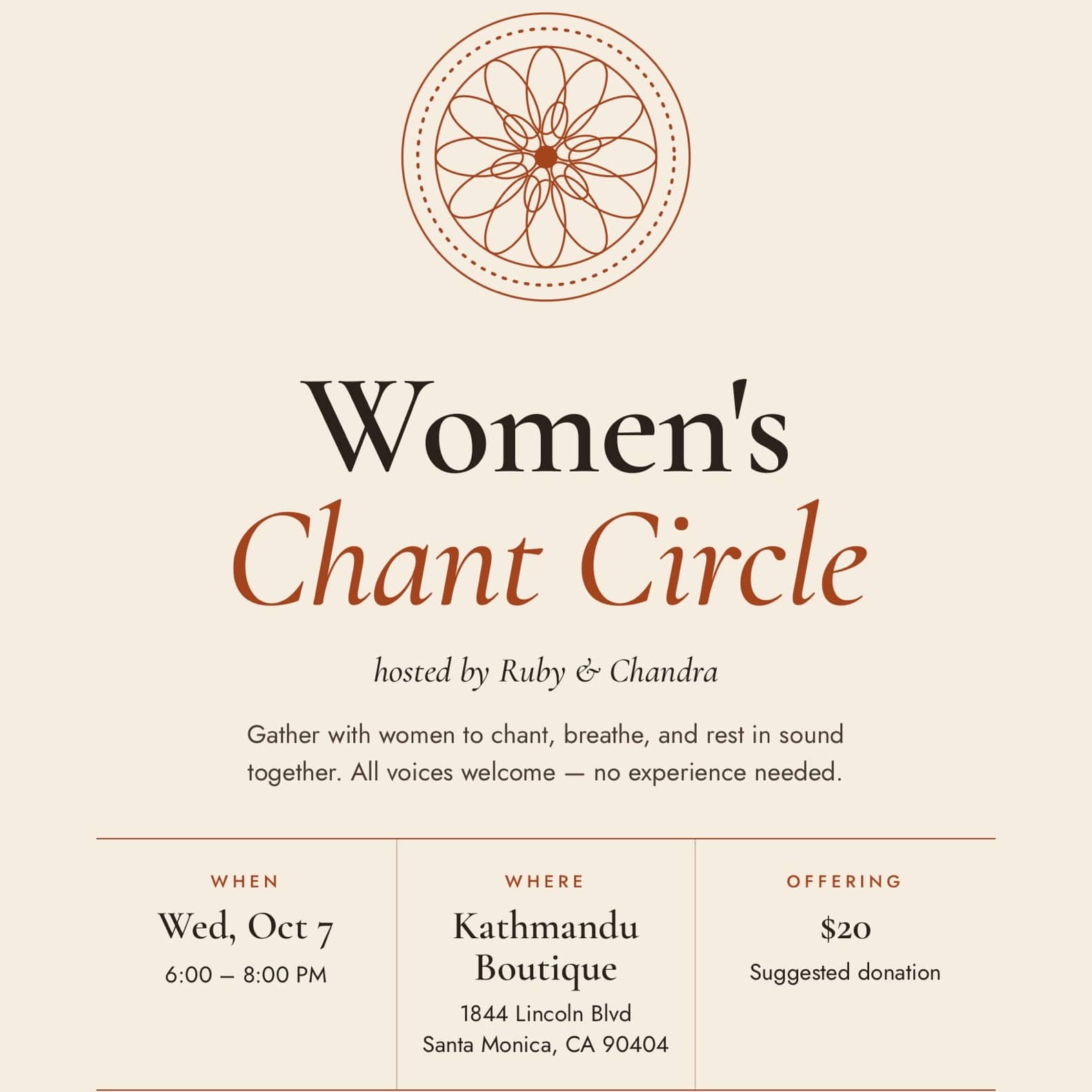 Women’s Chant Circle
