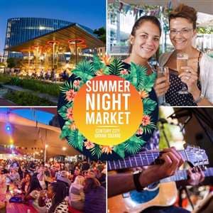 Summer Night Market on Urban Square