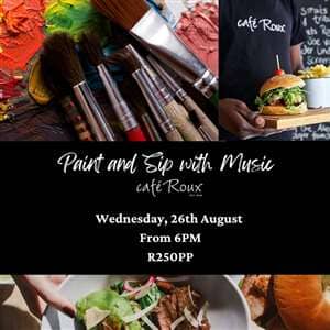 Paint & Sip at café Roux