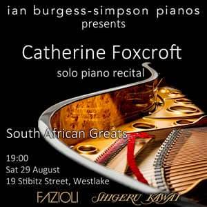 Catherine Foxcroft Solo Piano Recital at Ian Burgess-Simpson Pianos