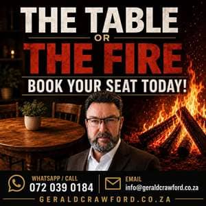 ON THE TABLE OR IN THE FIRE Event in Cape Town
