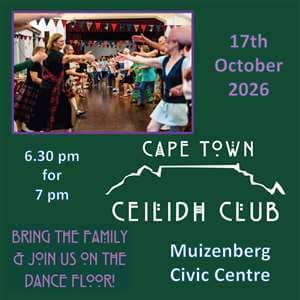 Cape Town Ceilidh Club 17 October 2026
