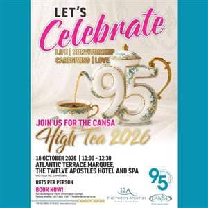 CANSA 95th Anniversary High Tea at The Twelve Apostles Hotel and Spa