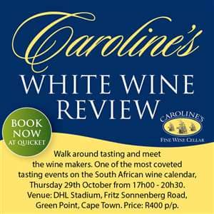 CAROLINE'S WHITE WINE & CAP CLASSIQUE REVIEW 2026