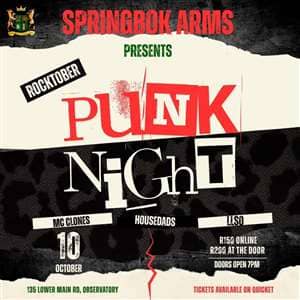Rocktober: Punk Night @ Springbok Arms ft. LLSO | Housedads | Mc Clones