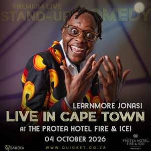 Learnmore Jonasi LIVE in Cape Town at Protea Hotel Fire & Ice! 04 October 2026