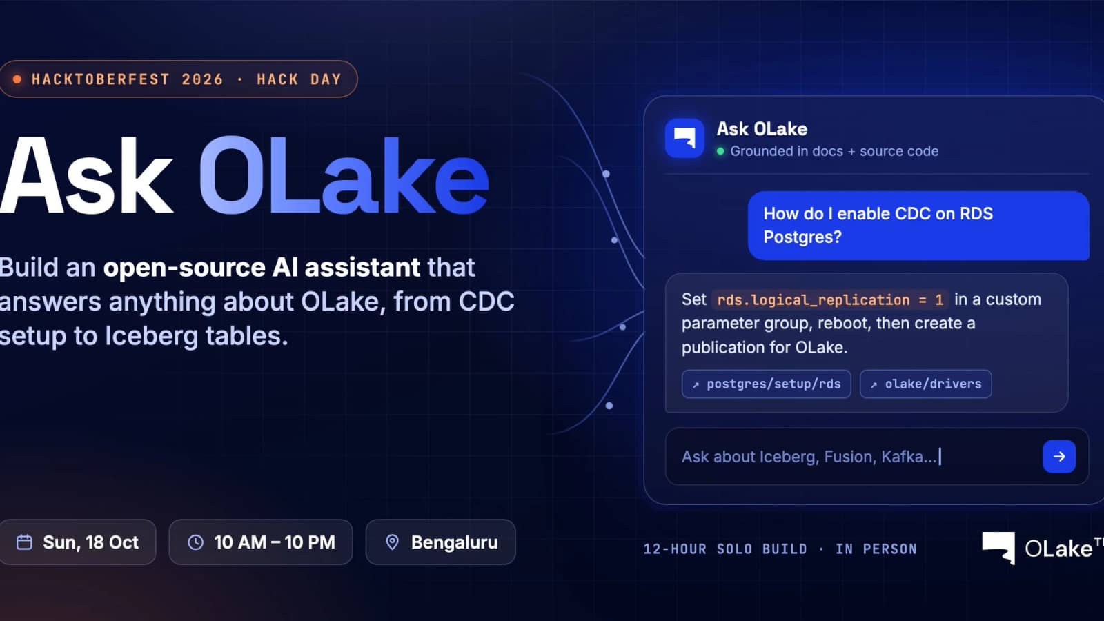 Hacktoberfest Hack Day Bengaluru x OLake