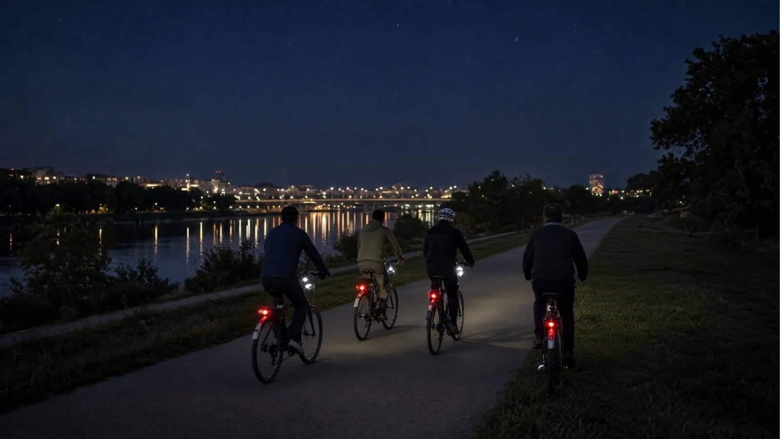 Short nightride on the Donauinsel