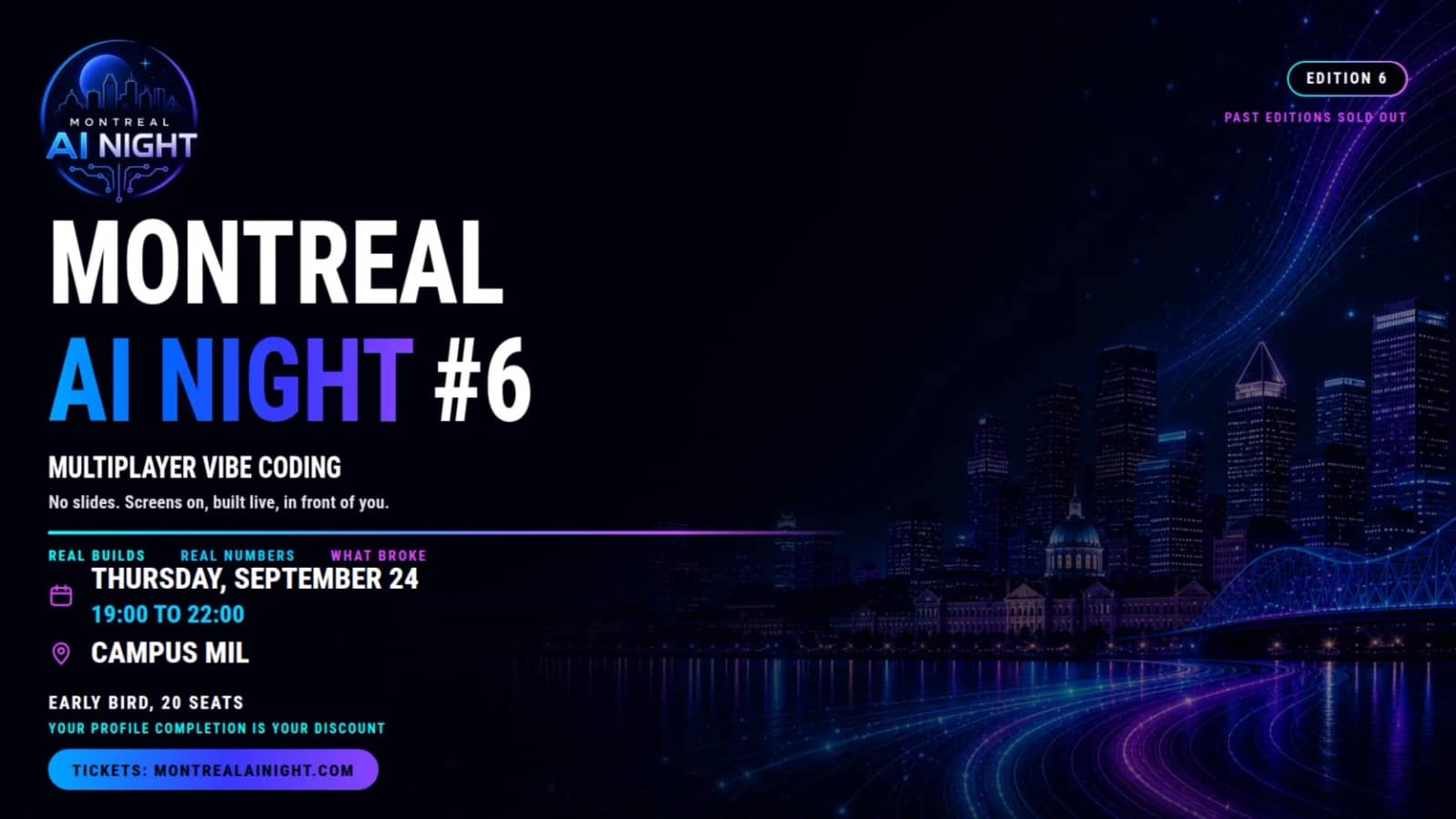 Montreal AI Night - Event #6 - Multiplayer Vibe Coding