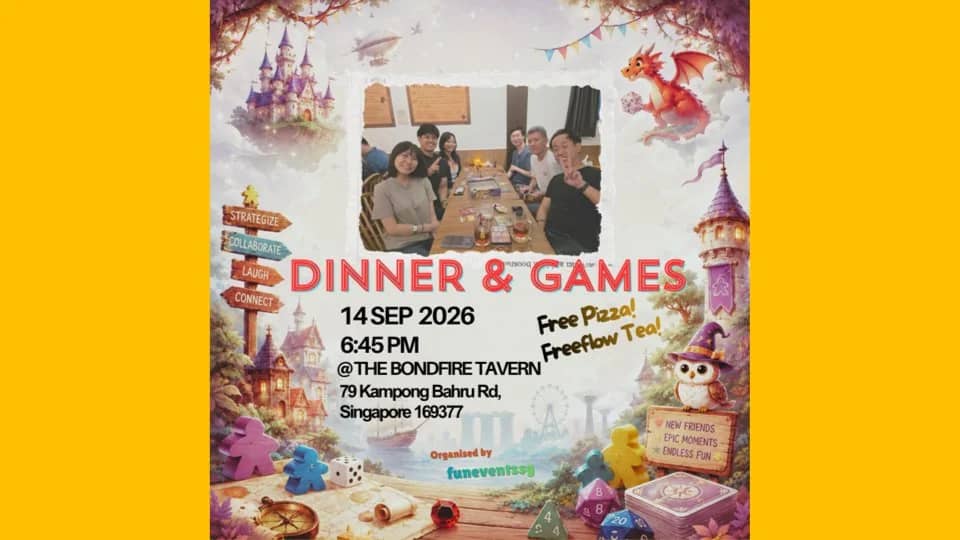 dinner & games @ The Bondfire Tavern [Free Pizza + Freeflow Tea]