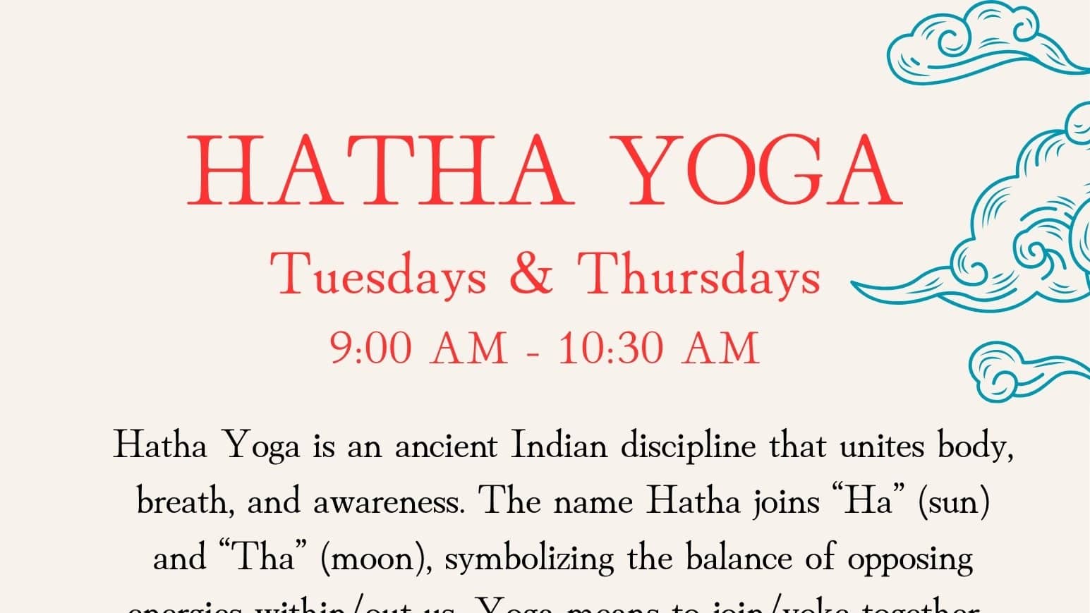 Hatha Yoga Tuesdays @ Passevite