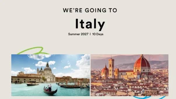 Trip to Italy - September 2027 information Session