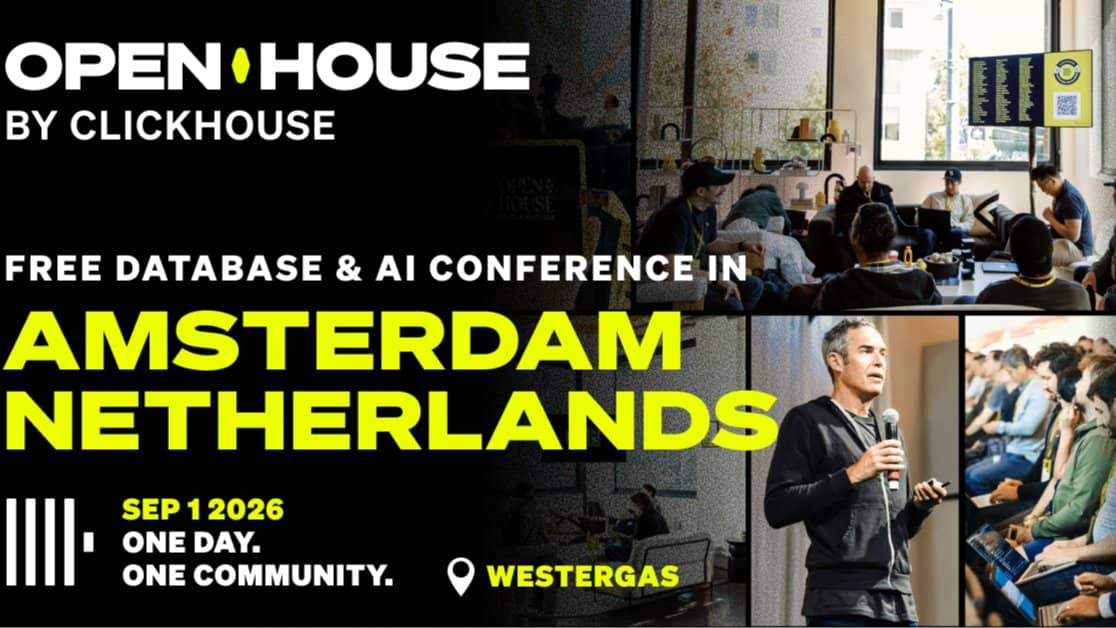 Open House Amsterdam: a free ClickHouse user conference