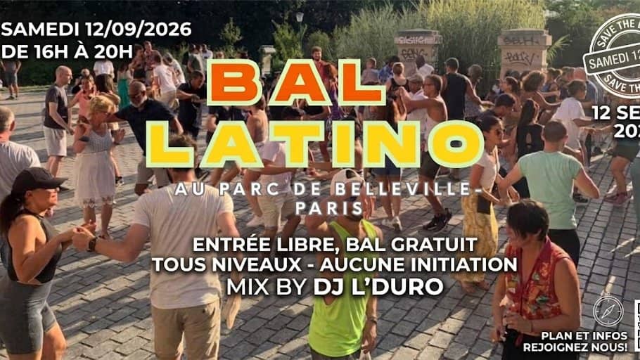 LE BAL LATINO AU PARC DE BELLEVILLE SAMEDI 20 SEPTEMBRE 2025 de 15h à 20h