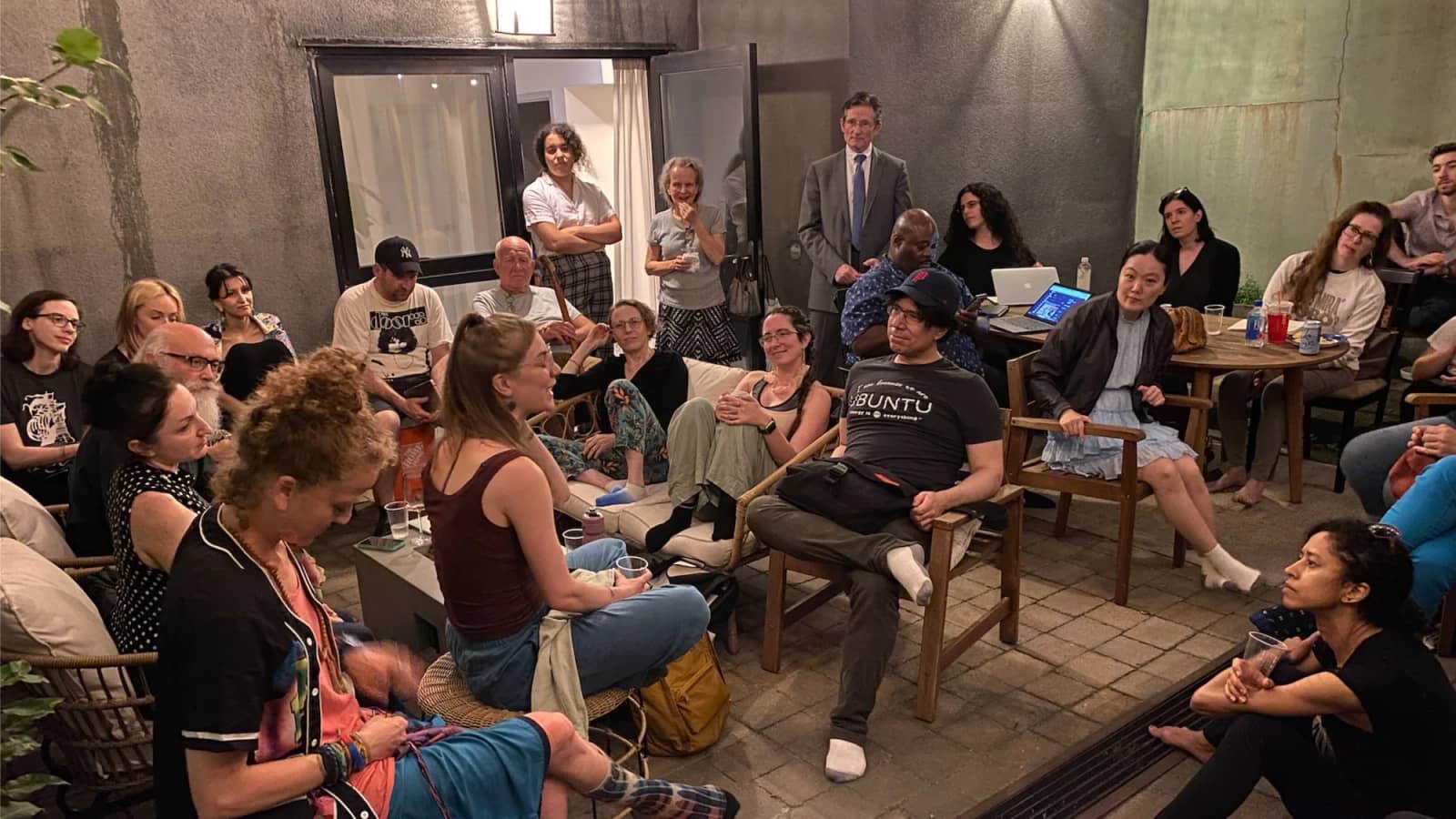 Writing group meeting in Williamsburg, Brooklyn
