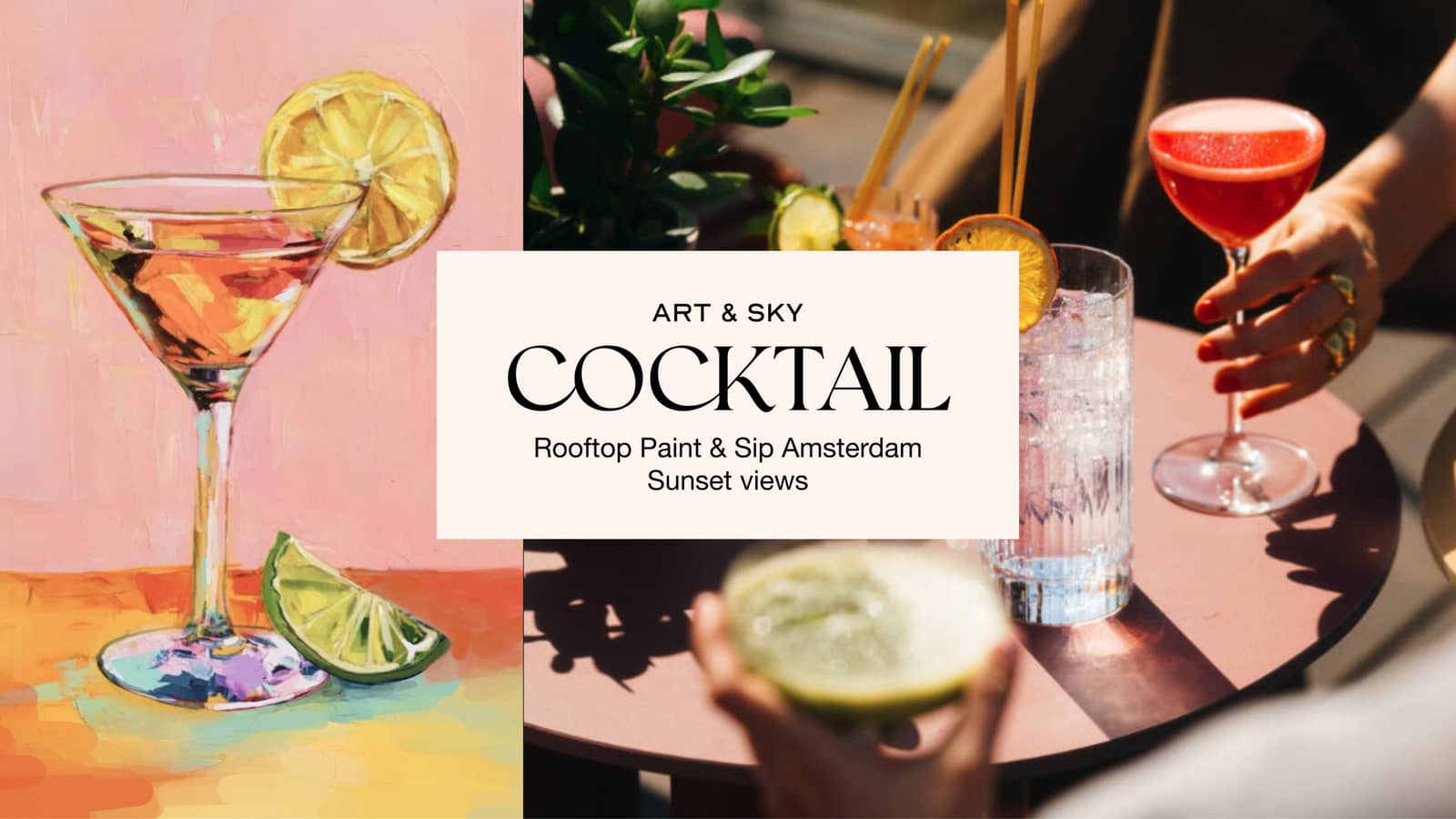Wednesday Rooftop Painting: 3h00 workshop "Summer cocktail" Zoku