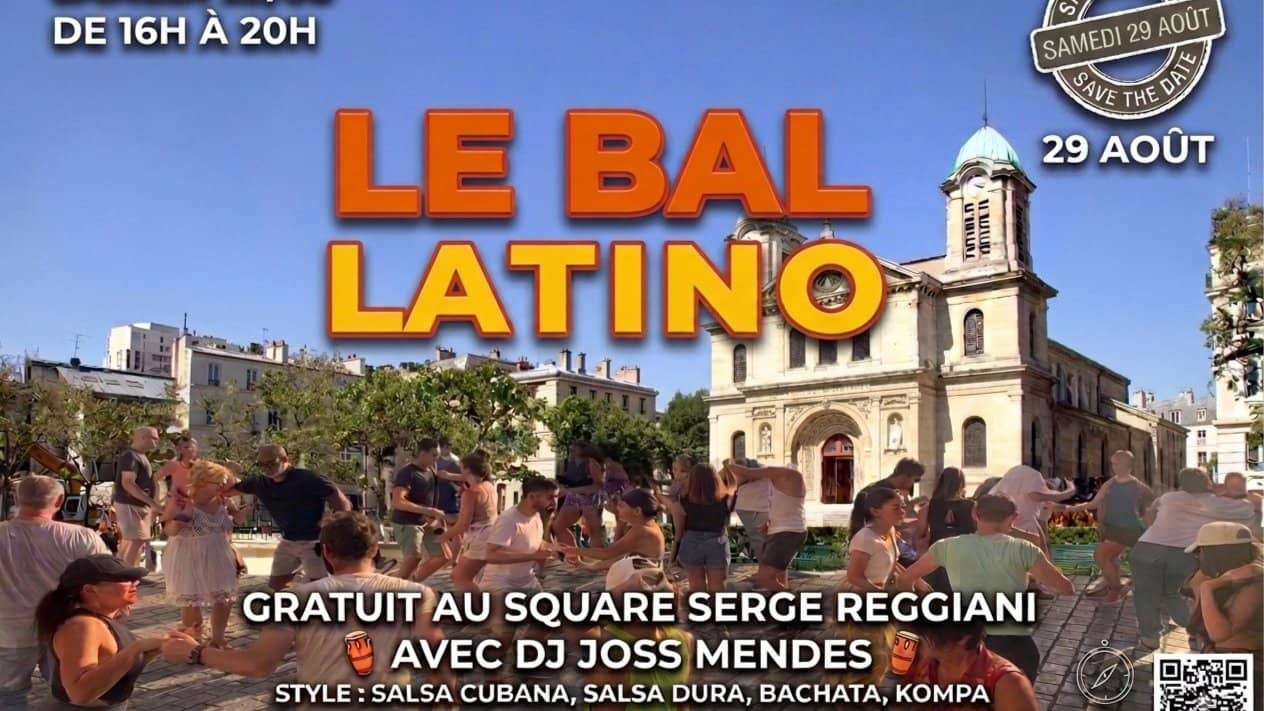 LE BAL LATINO Gratuit AU SQUARE SERGE REGGIANI avec DJ Joss Mendes