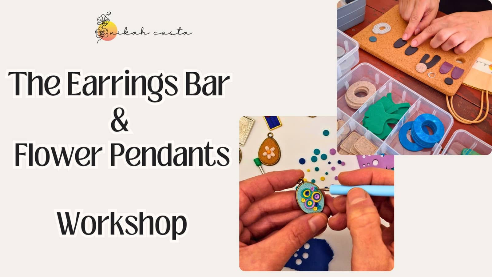 The Earrings Bar & Flower Pendants Workshop in Vienna (English)