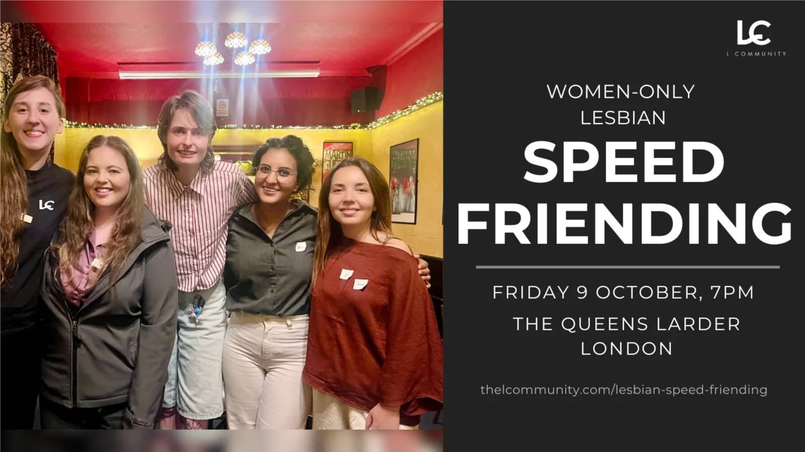 Lesbian Speed Friending – Meet Women in Real Life (LIMITED SPOTS)