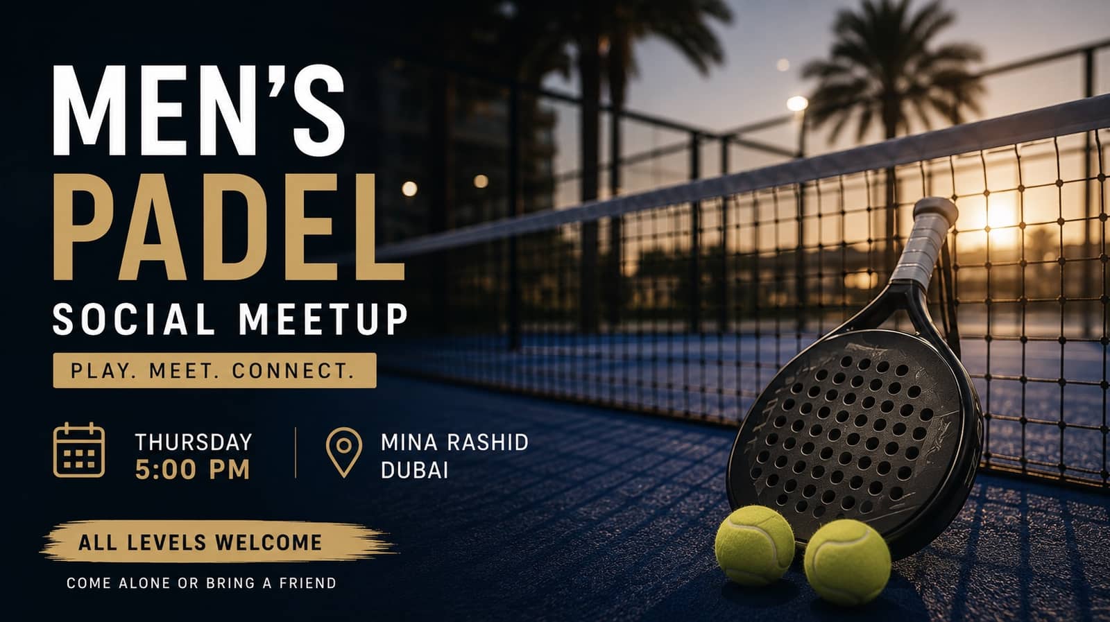 Men’s padel social TNA PRO PADEL Dubai