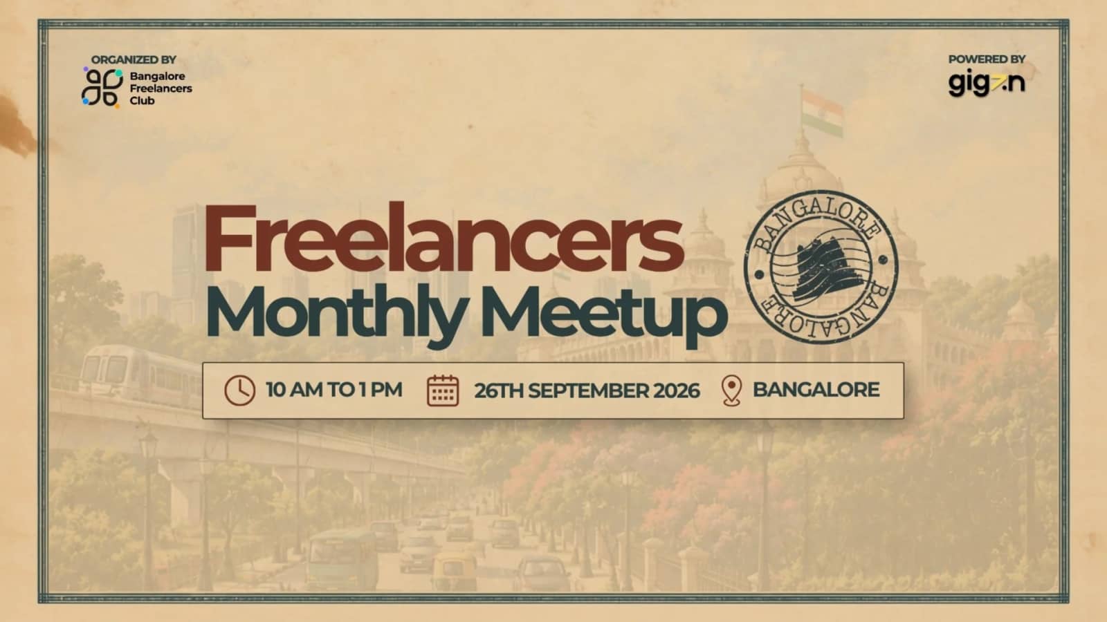 Bangalore Freelancers Monthly Meetup - September 2026