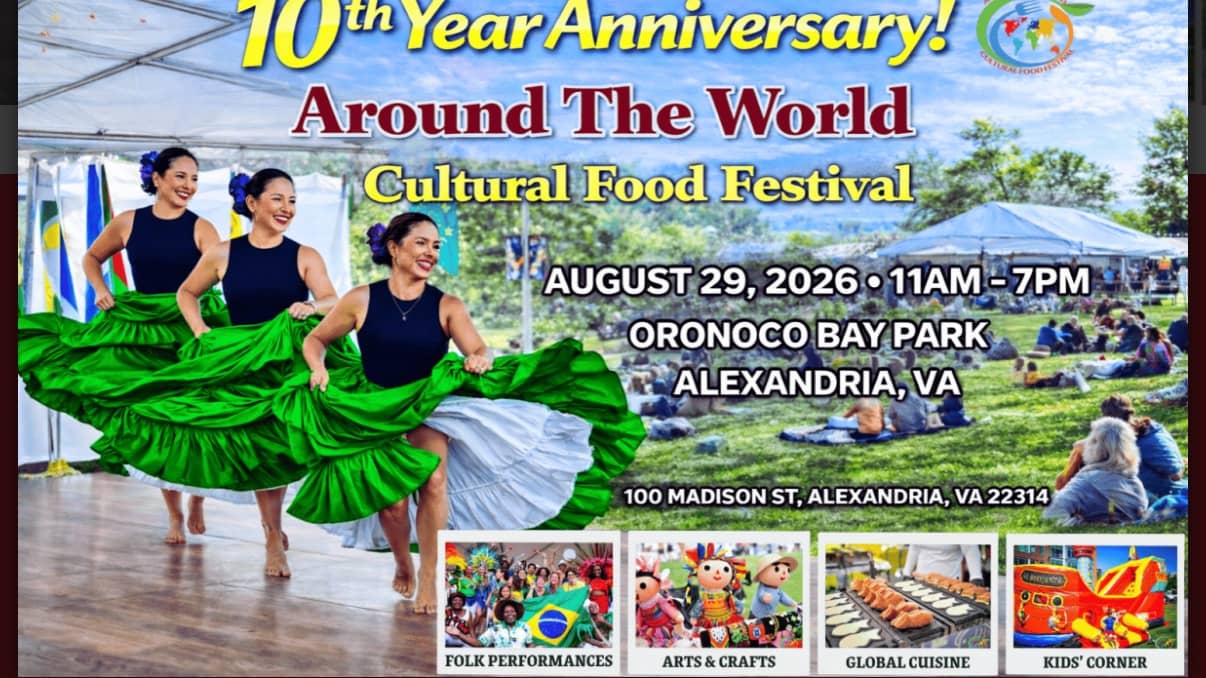 2026 Around The World Cultural Food Festival @ Oronoco Bay Park - Alexandria