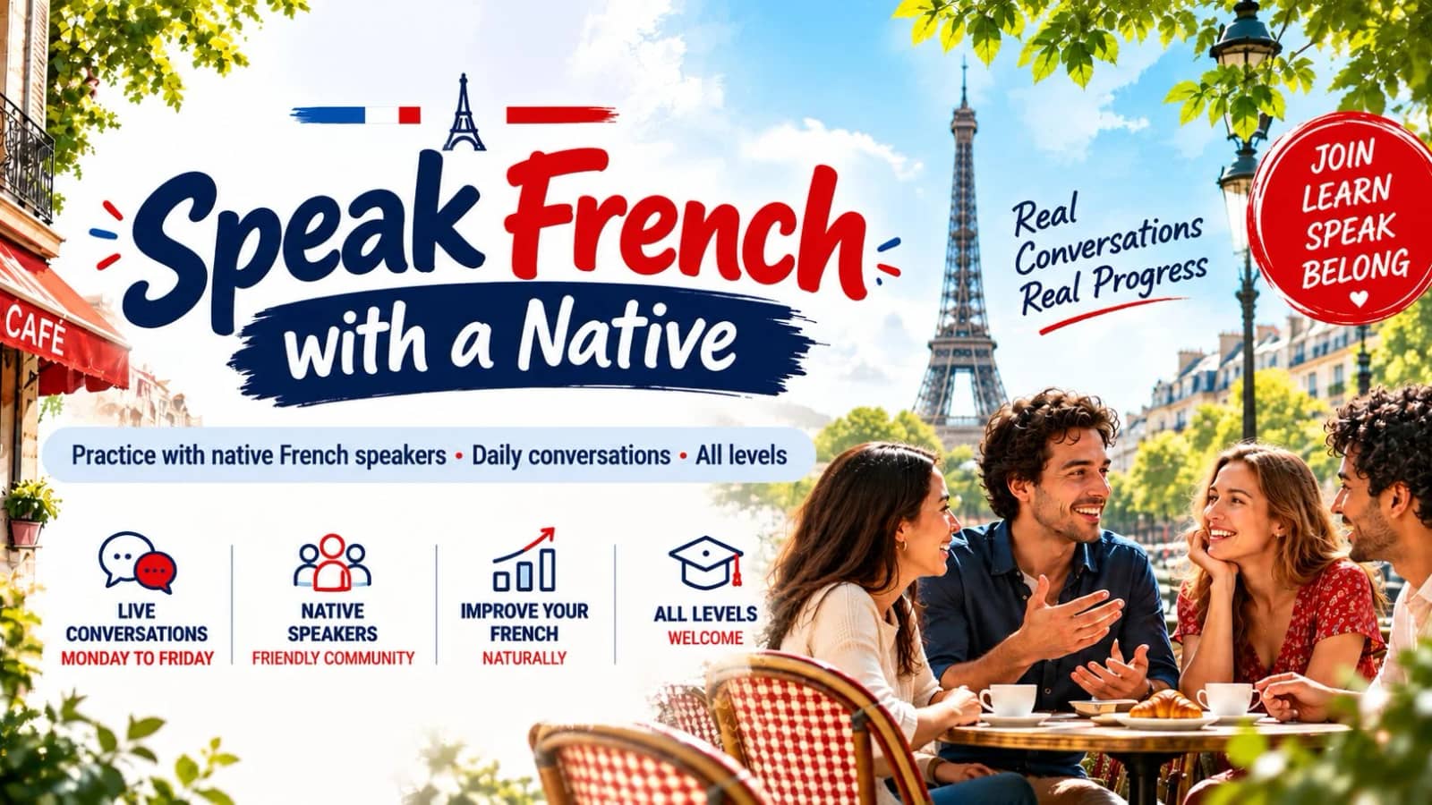 🇫🇷 Speak French with a Native | Live Online Conversation ☕🗣️