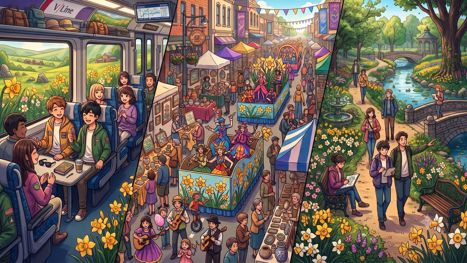 Kyneton Daffodil & Arts Festival — Day Trip by Train